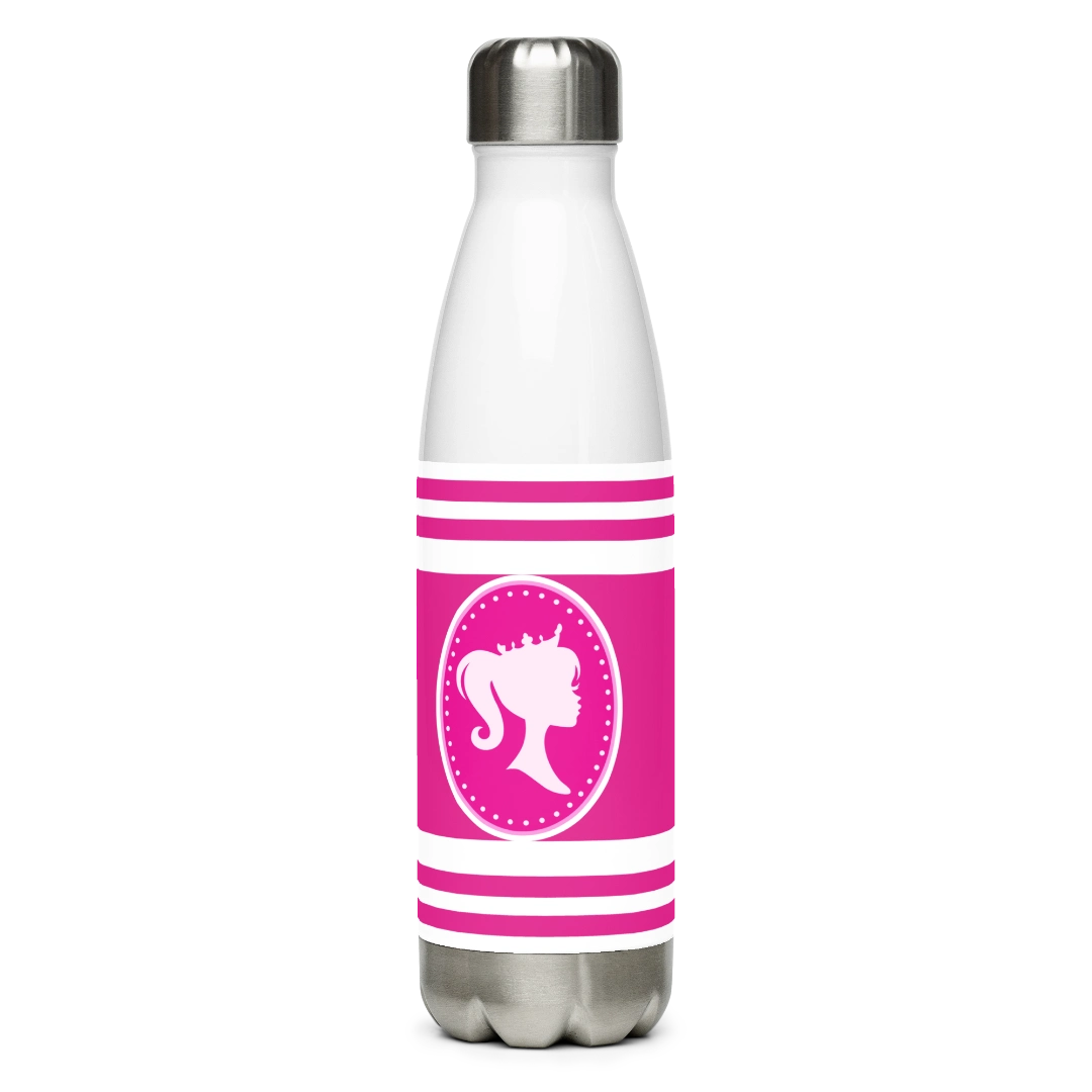 Pink Princess Stainless Steel Water Bottle