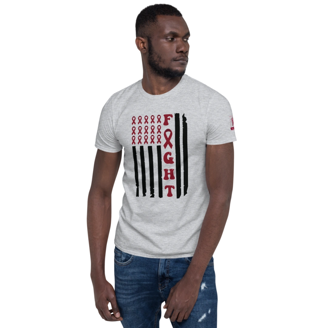 Fight Cancer Flag Unisex T-Shirt