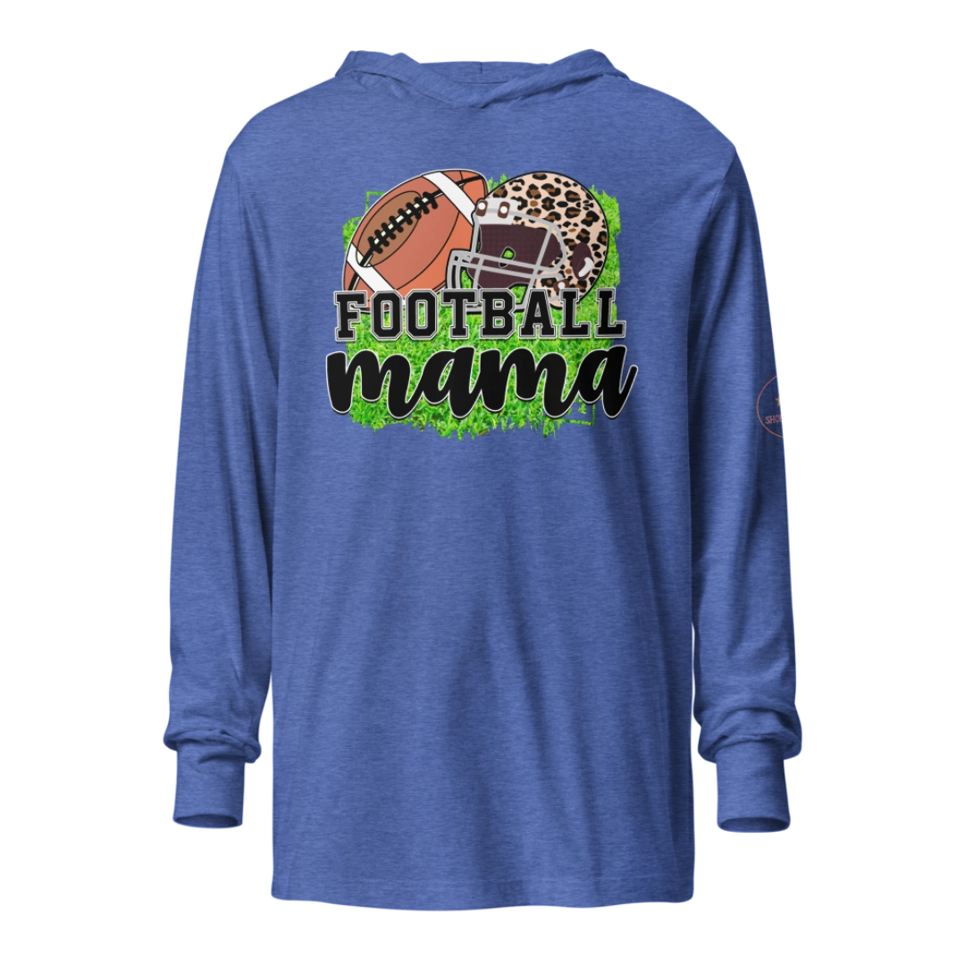 Football Mama Hooded Long-Sleeve Tee