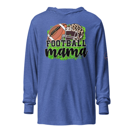 Football Mama Hooded Long-Sleeve Tee