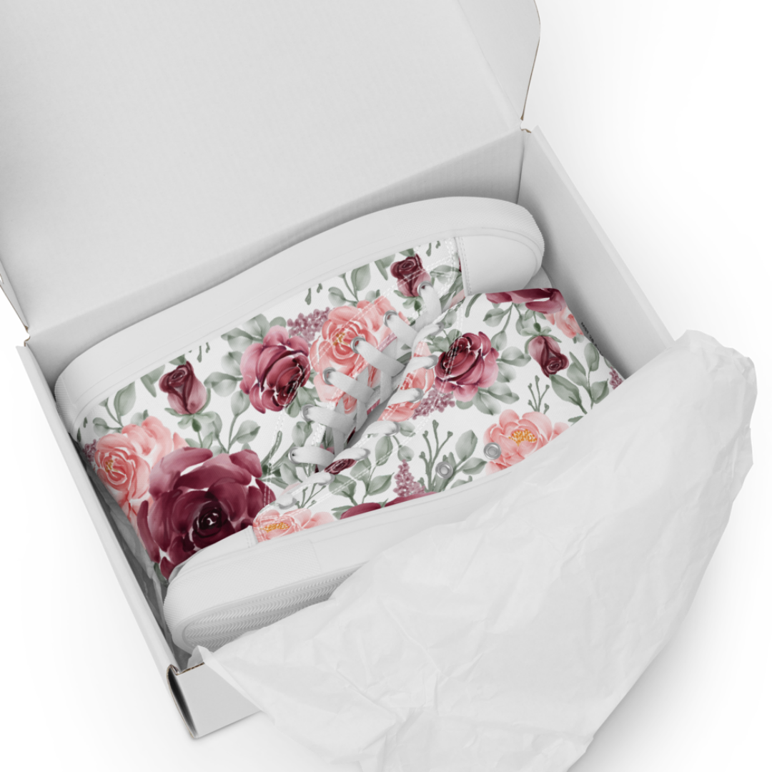 Blooming Women’s High Top Canvas Shoes