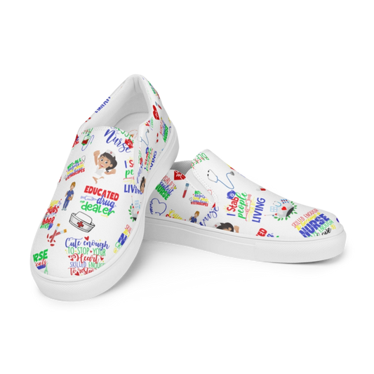 On The Go Nurse Women’s Slip-On Canvas Shoes