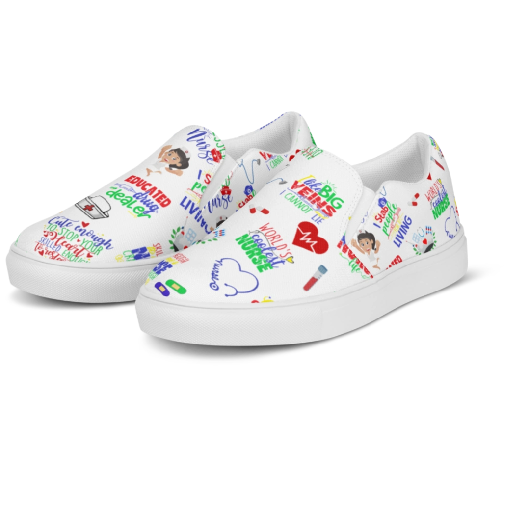 On The Go Nurse Women’s Slip-On Canvas Shoes