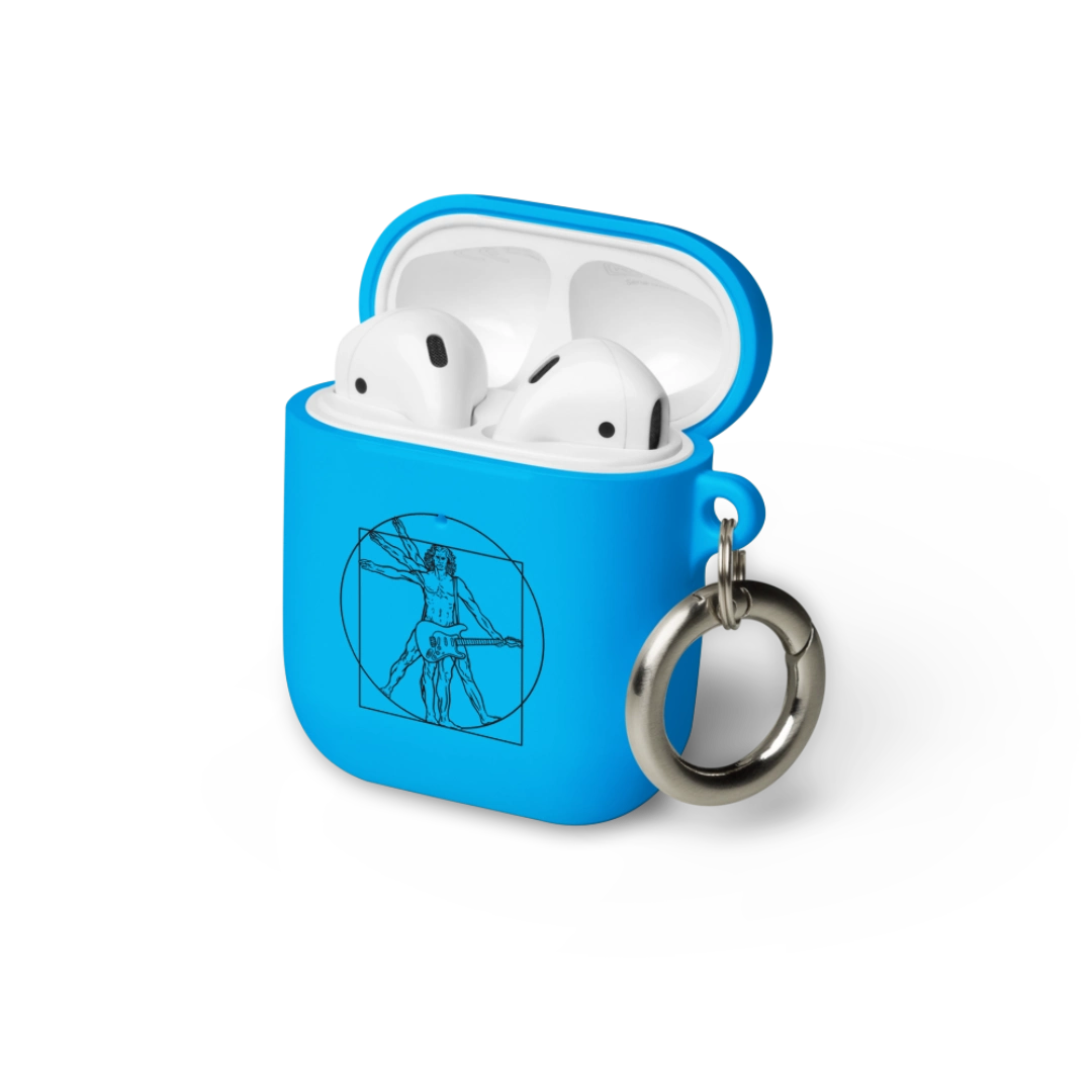 Vitruvian Guitar Man Rubber Case for AirPods®