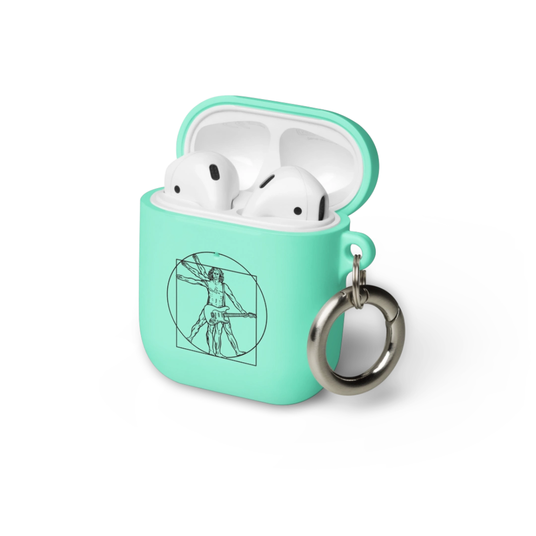 Vitruvian Guitar Man Rubber Case for AirPods®
