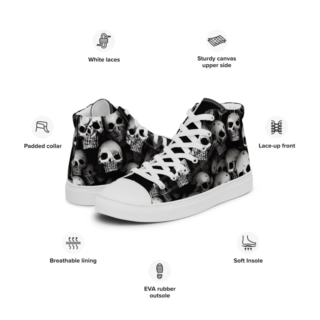 Doom Fest Men’s High Top Canvas Shoes