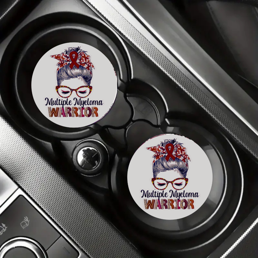 Myeloma Warrior Car Coaster