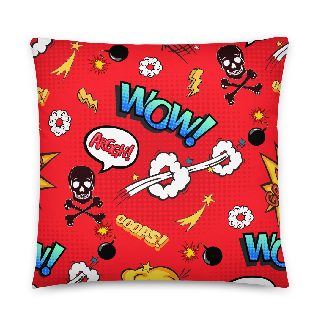 Super Hero Red Basic Pillow