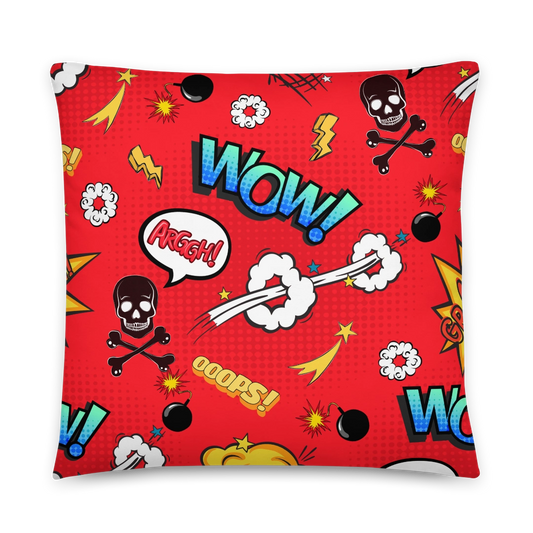 Super Hero Red Basic Pillow