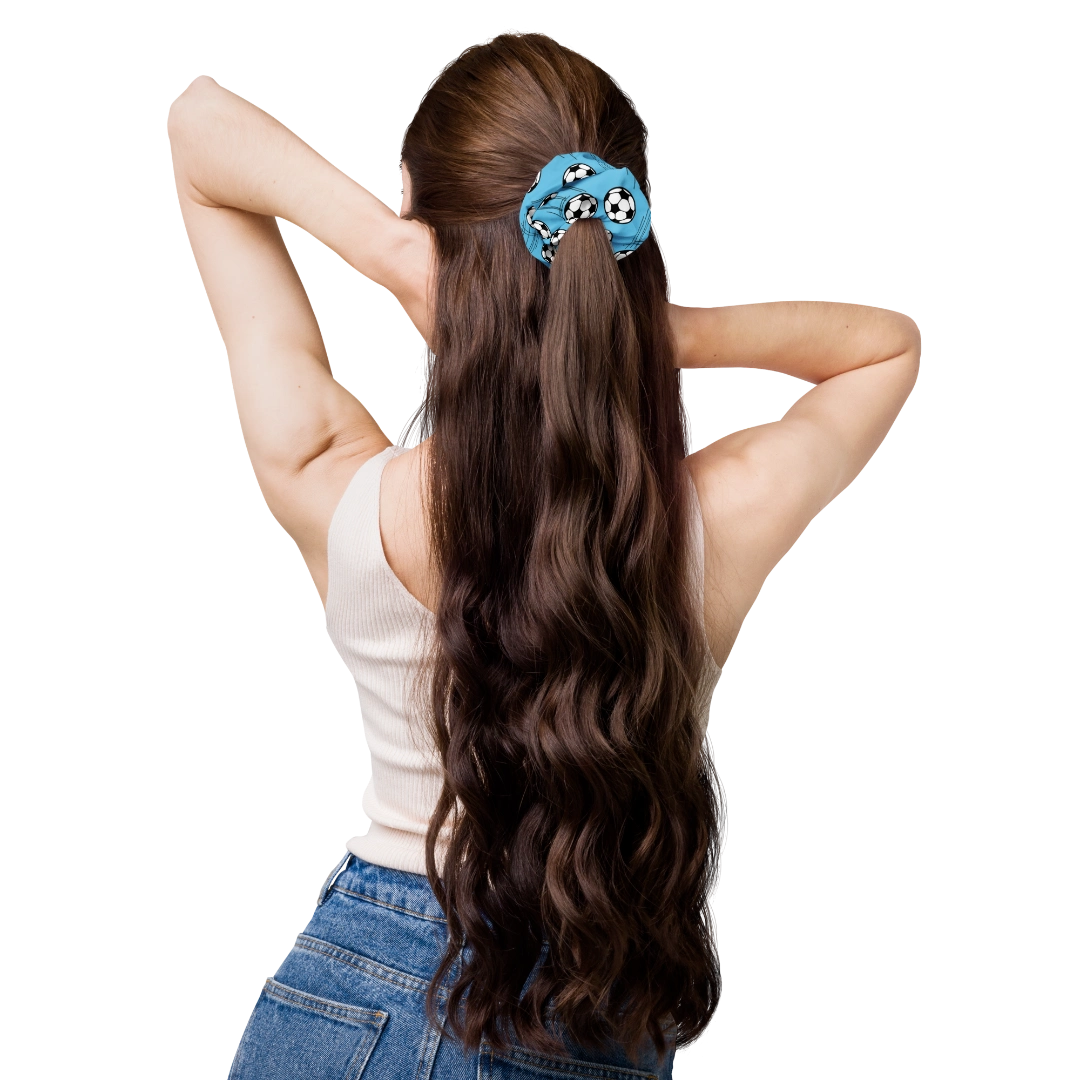 Soccer Recycled Scrunchie