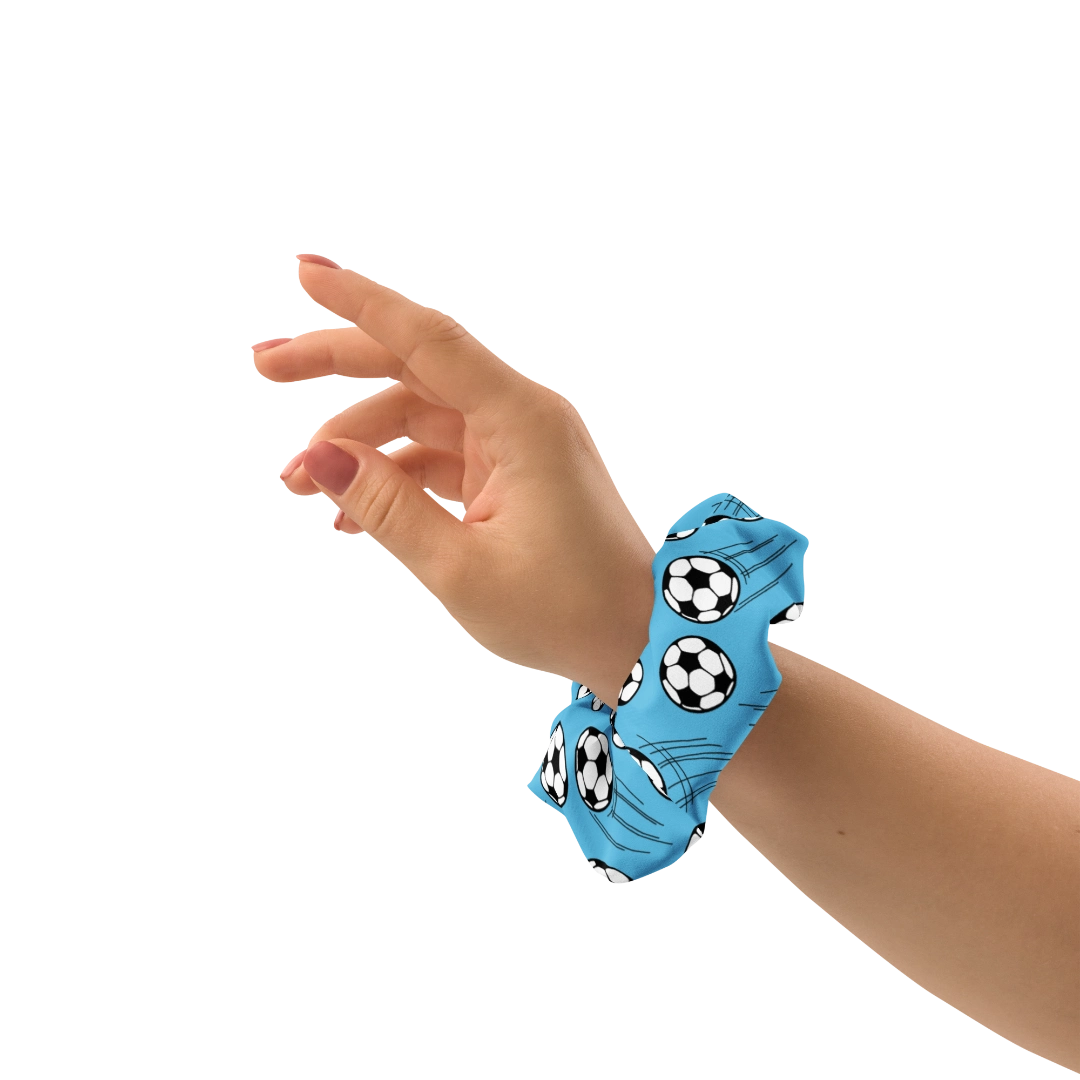 Soccer Recycled Scrunchie