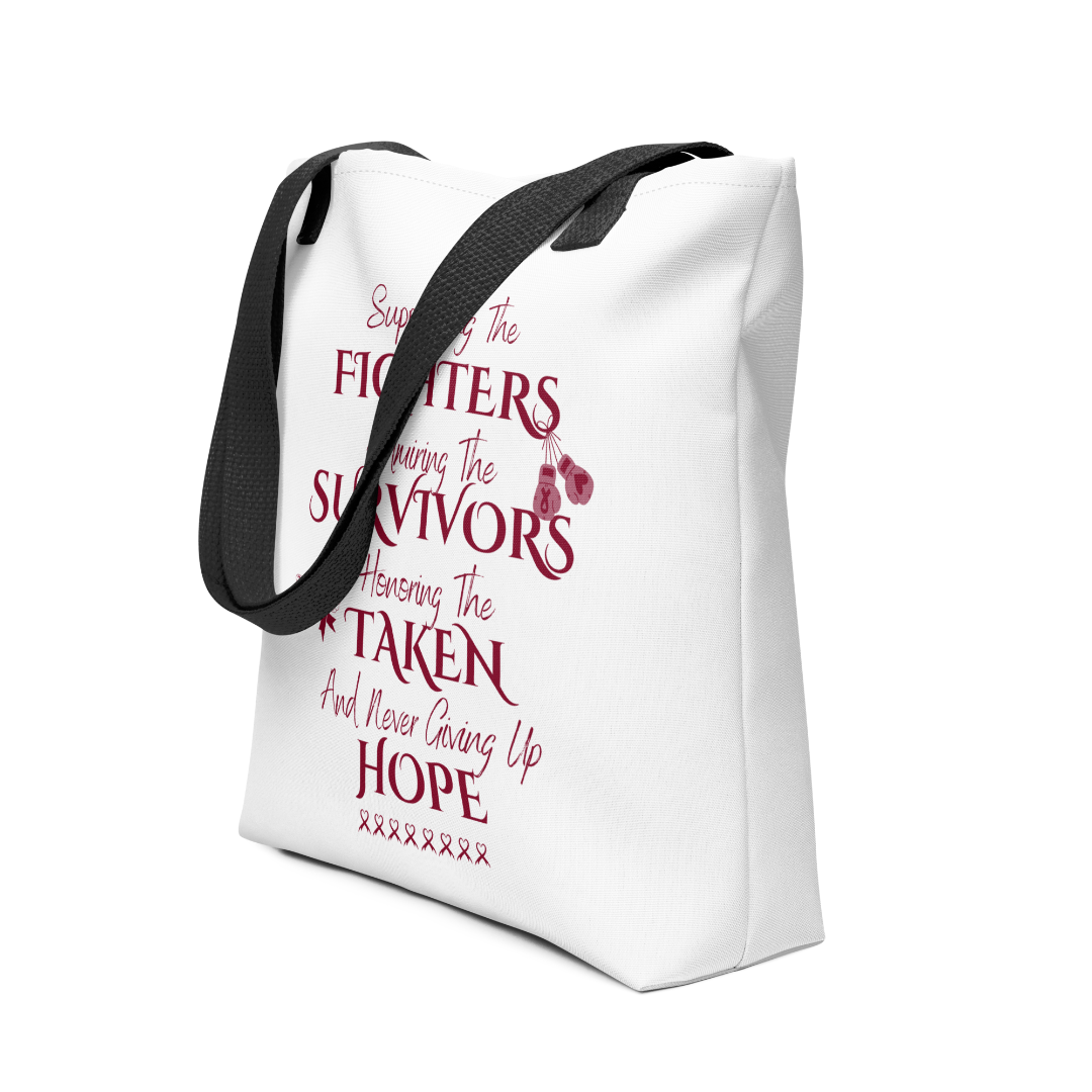 Myeloma Words of Strength Tote Bag