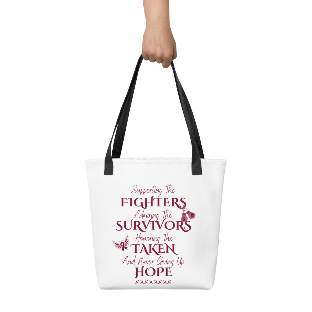 Myeloma Words of Strength Tote Bag