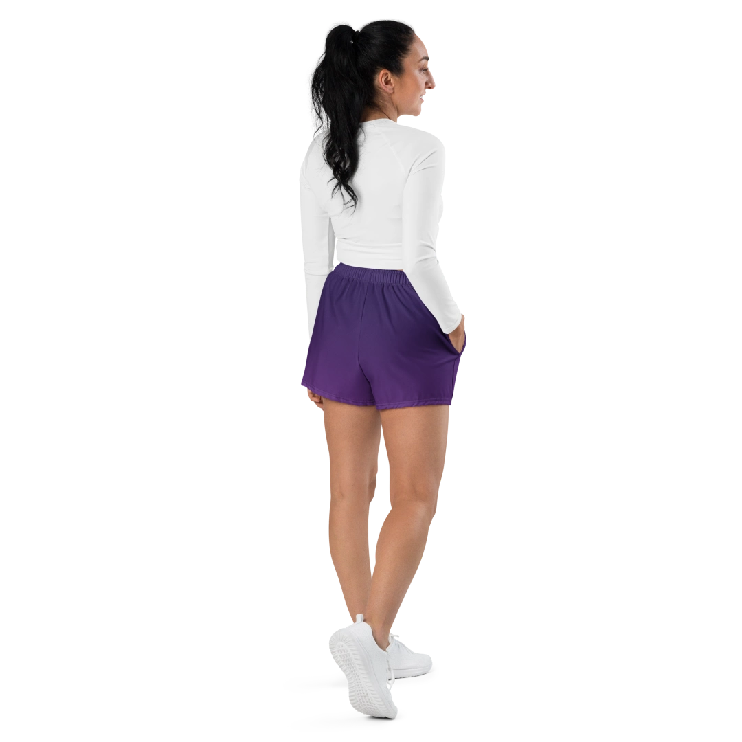 Purple Gradient Recycled Athletic Shorts