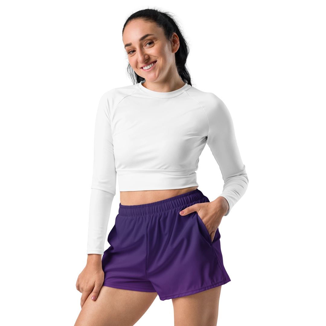 Purple Gradient Recycled Athletic Shorts