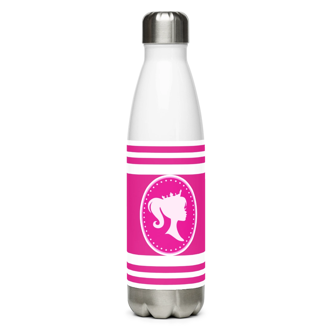 Pink Princess Stainless Steel Water Bottle