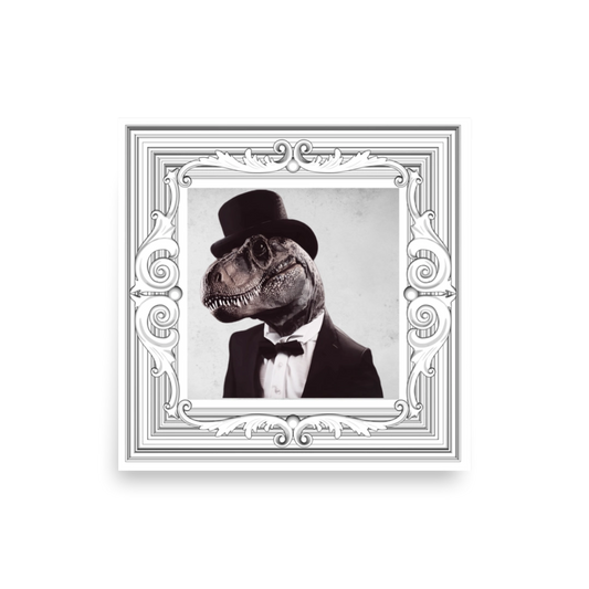 T-Rex In A Tux: Matte Poster