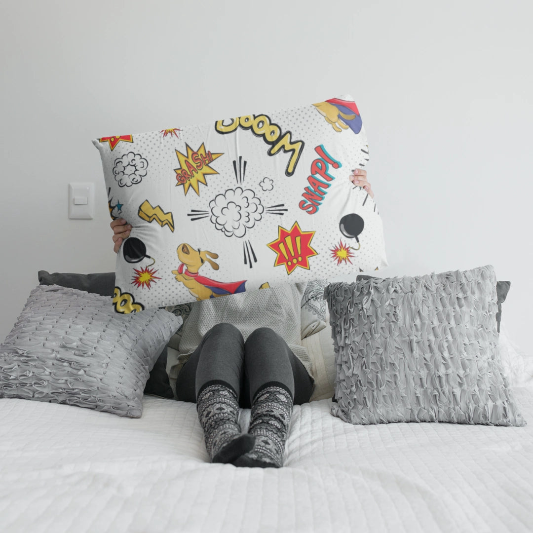 Super Hero White Basic Pillow