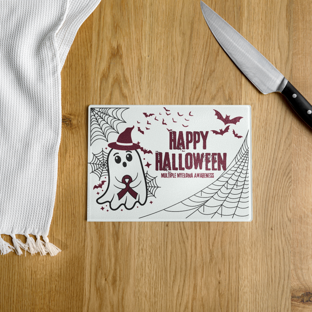 Happy Halloween MM Glass cutting board