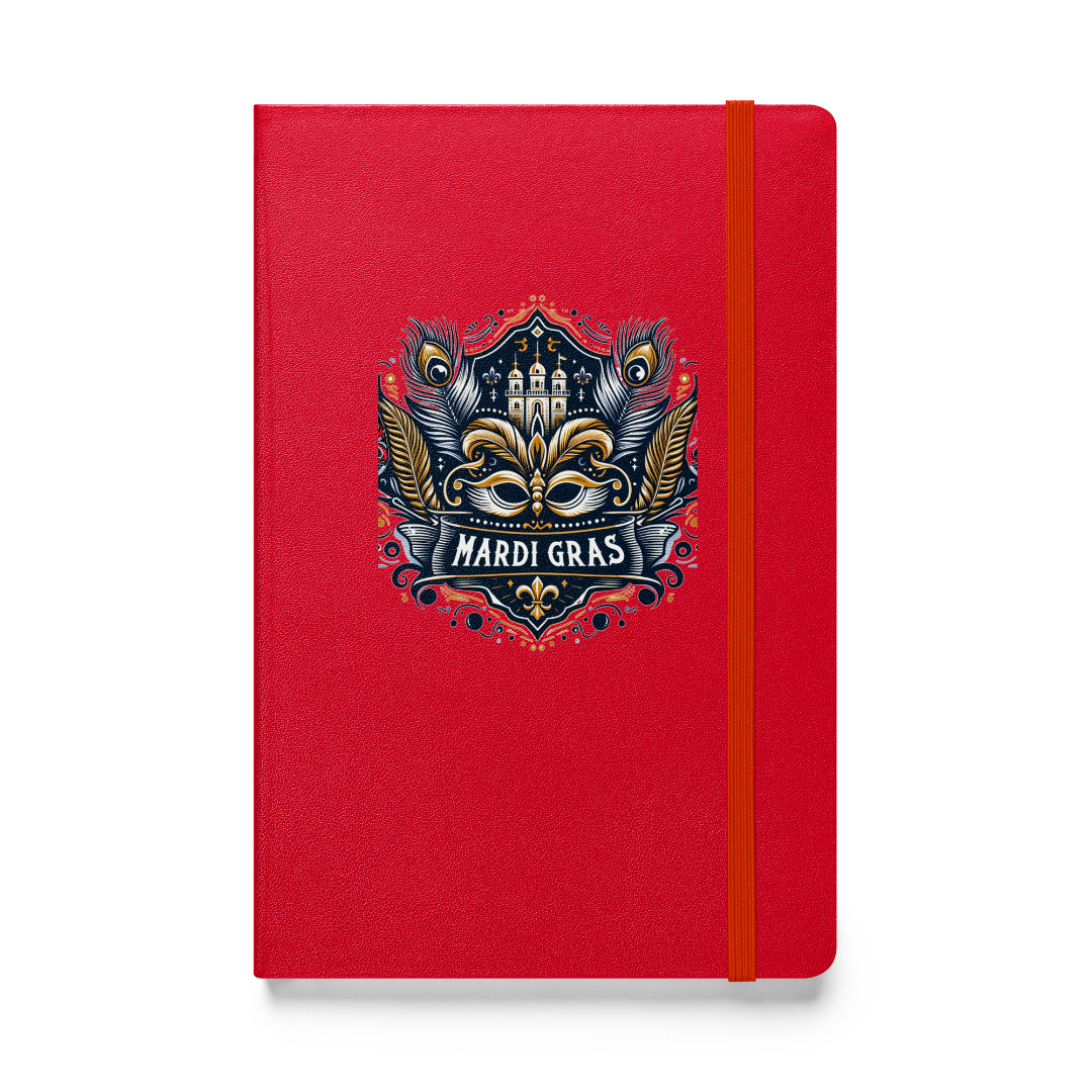Mardi Gras Hardcover Bound Notebook