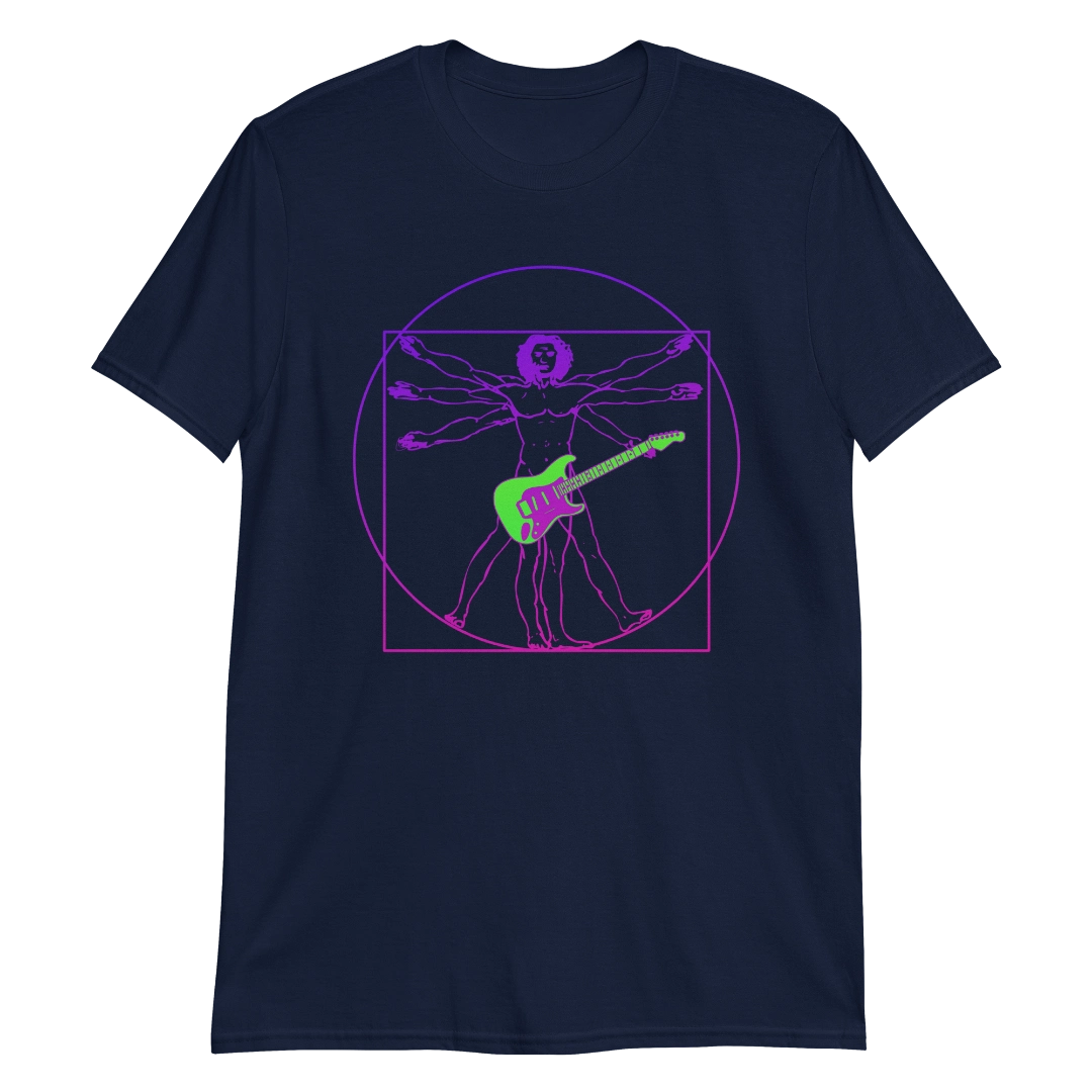 Vitruvian Guitar Man Unisex T-Shirt