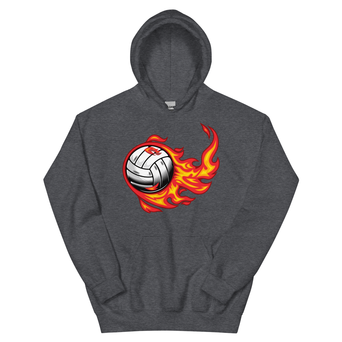 Flaming Volleyball Unisex Hoodie