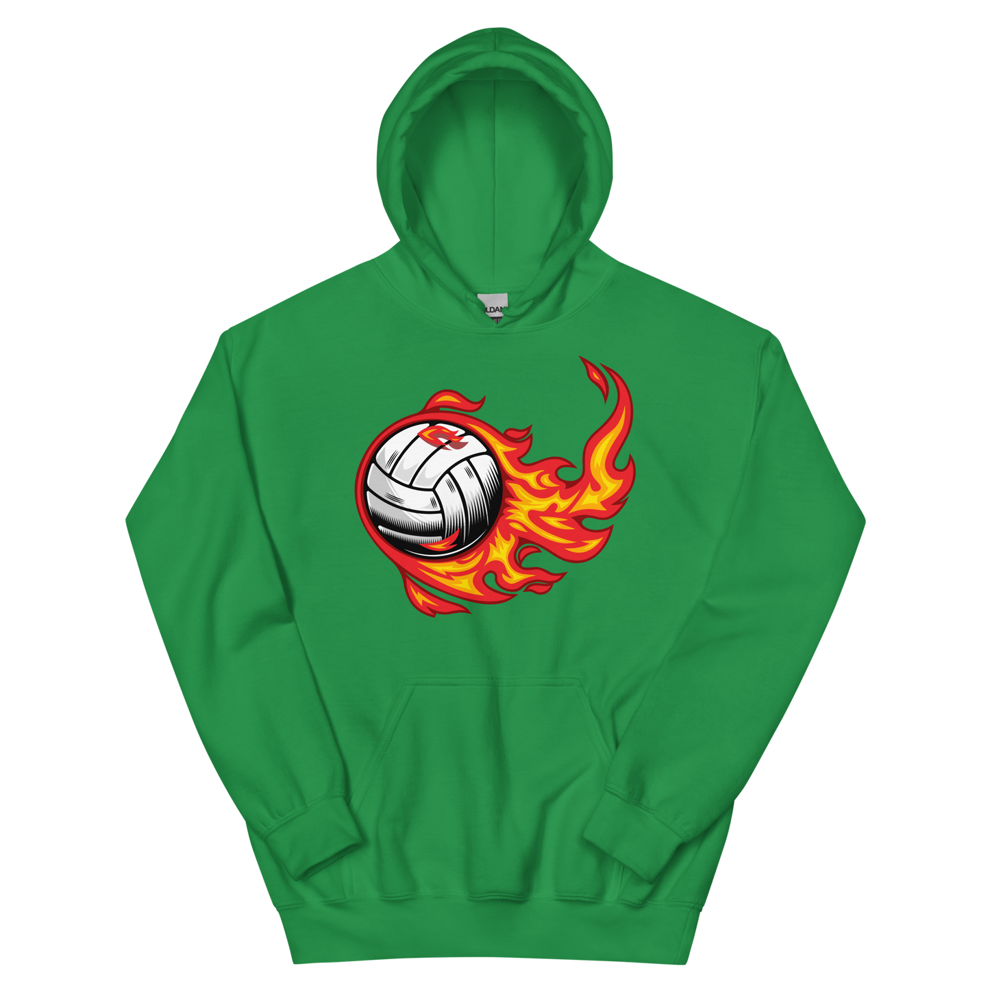 Flaming Volleyball Unisex Hoodie