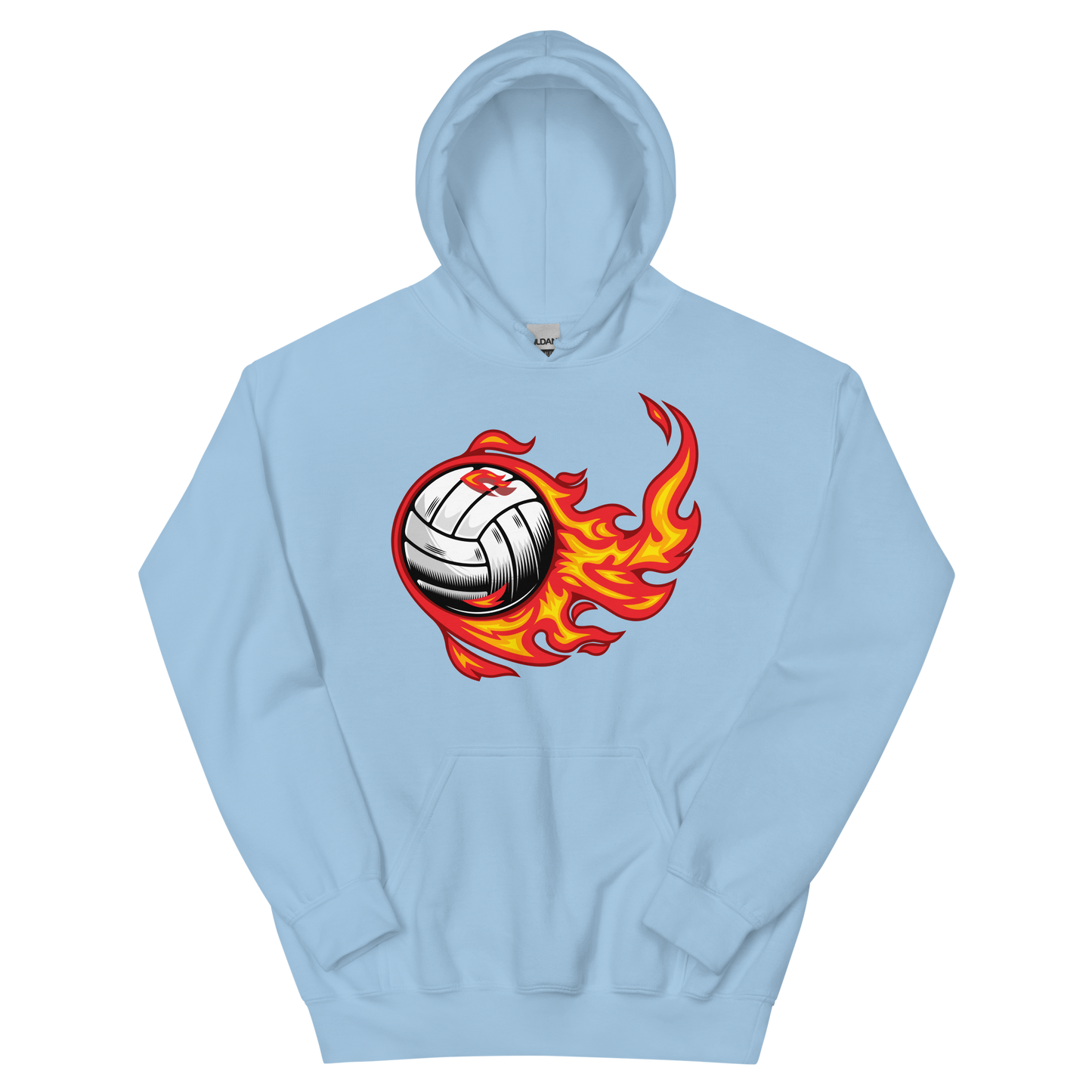 Flaming Volleyball Unisex Hoodie