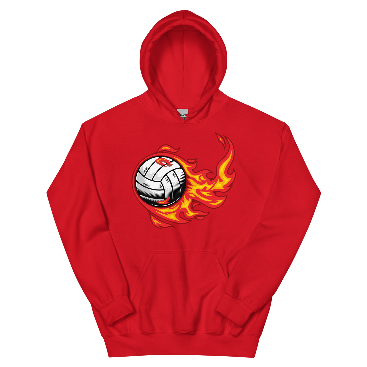 Flaming Volleyball Unisex Hoodie