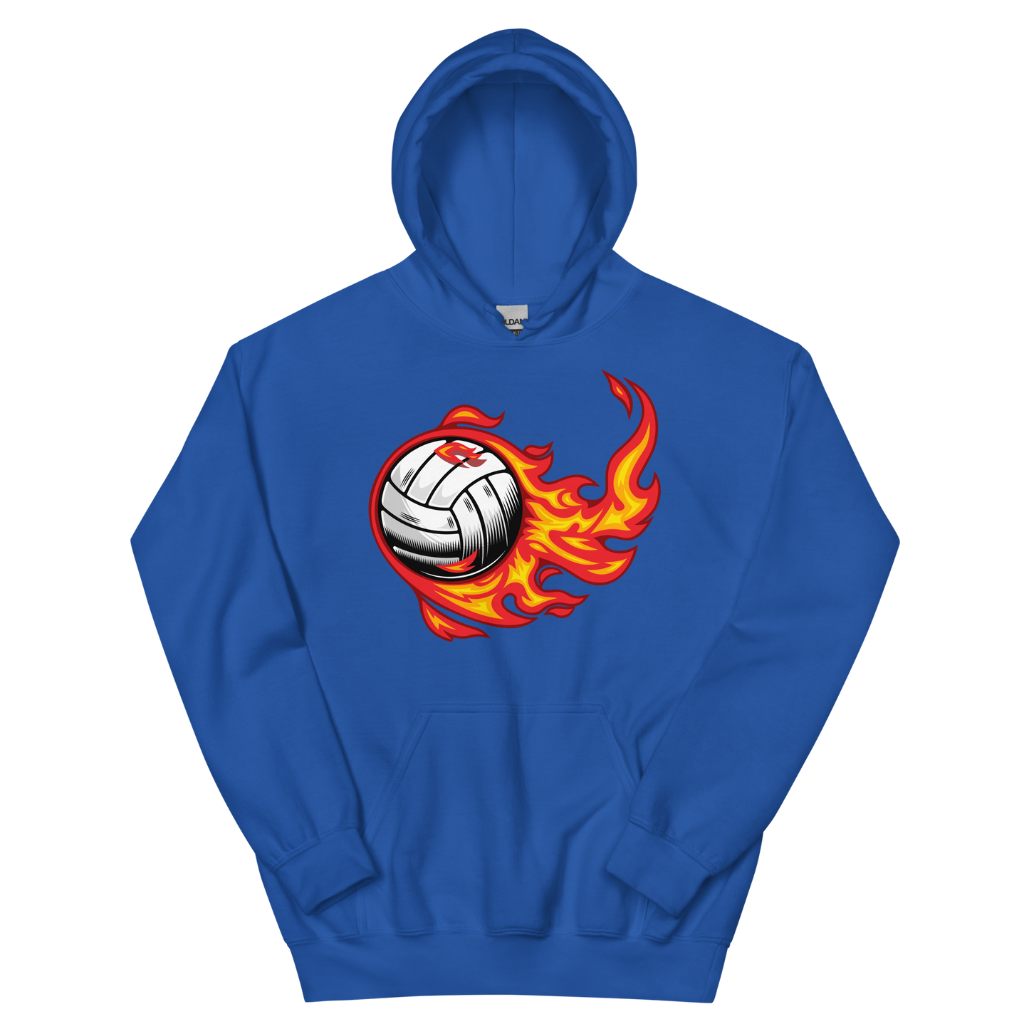 Flaming Volleyball Unisex Hoodie