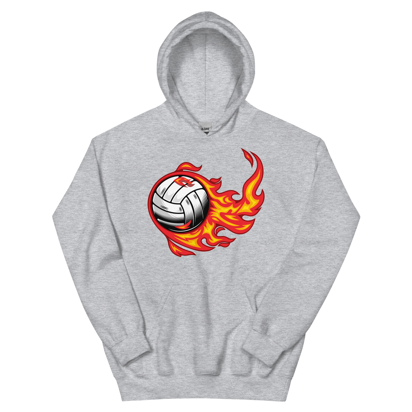 Flaming Volleyball Unisex Hoodie