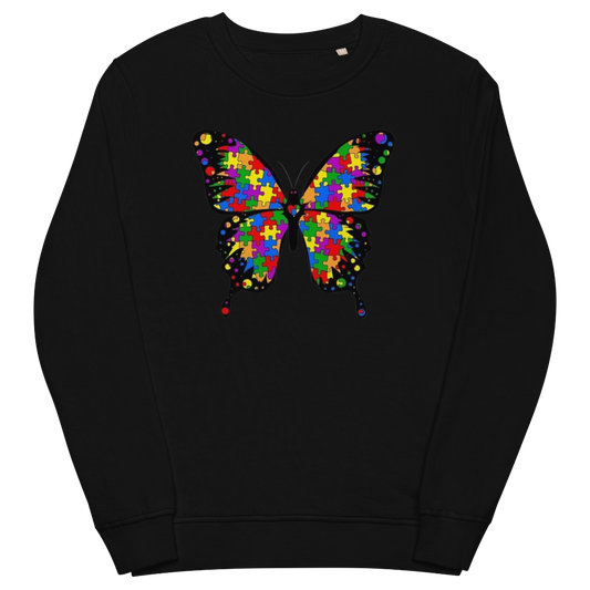 Autism Butterfly Unisex Organic Sweatshirt