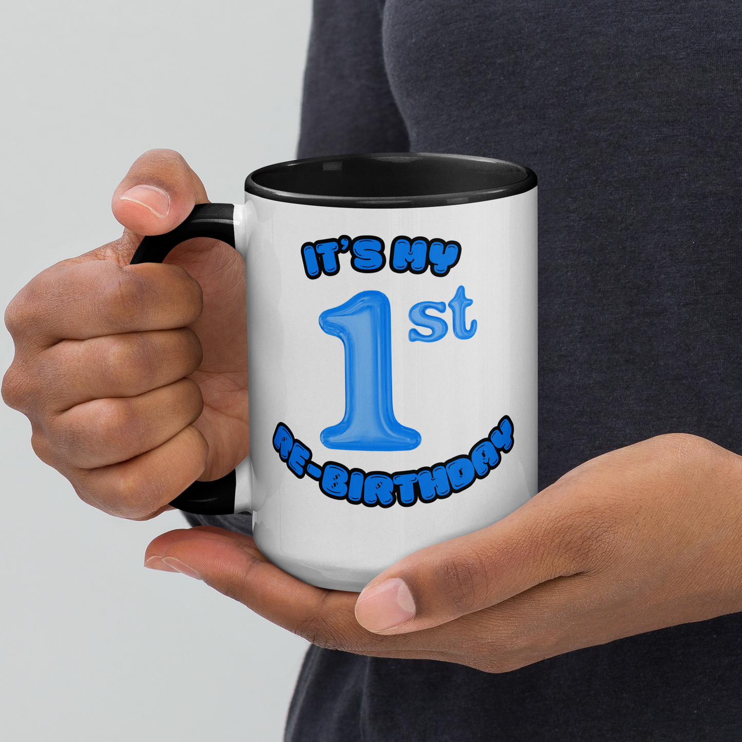 1st Rebirthday Mug with Color Inside