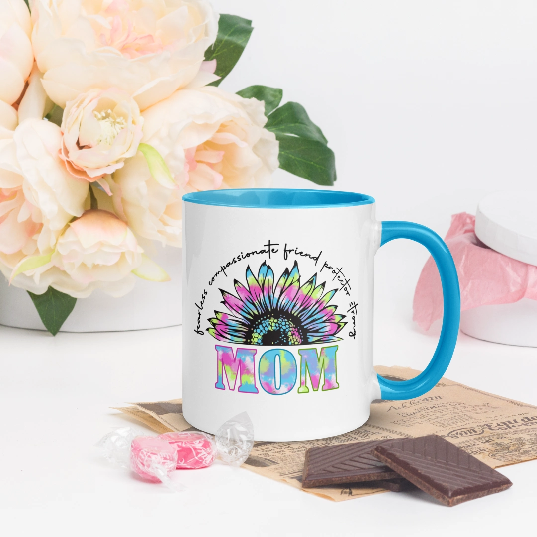 Strong Mom Mug With Color Inside