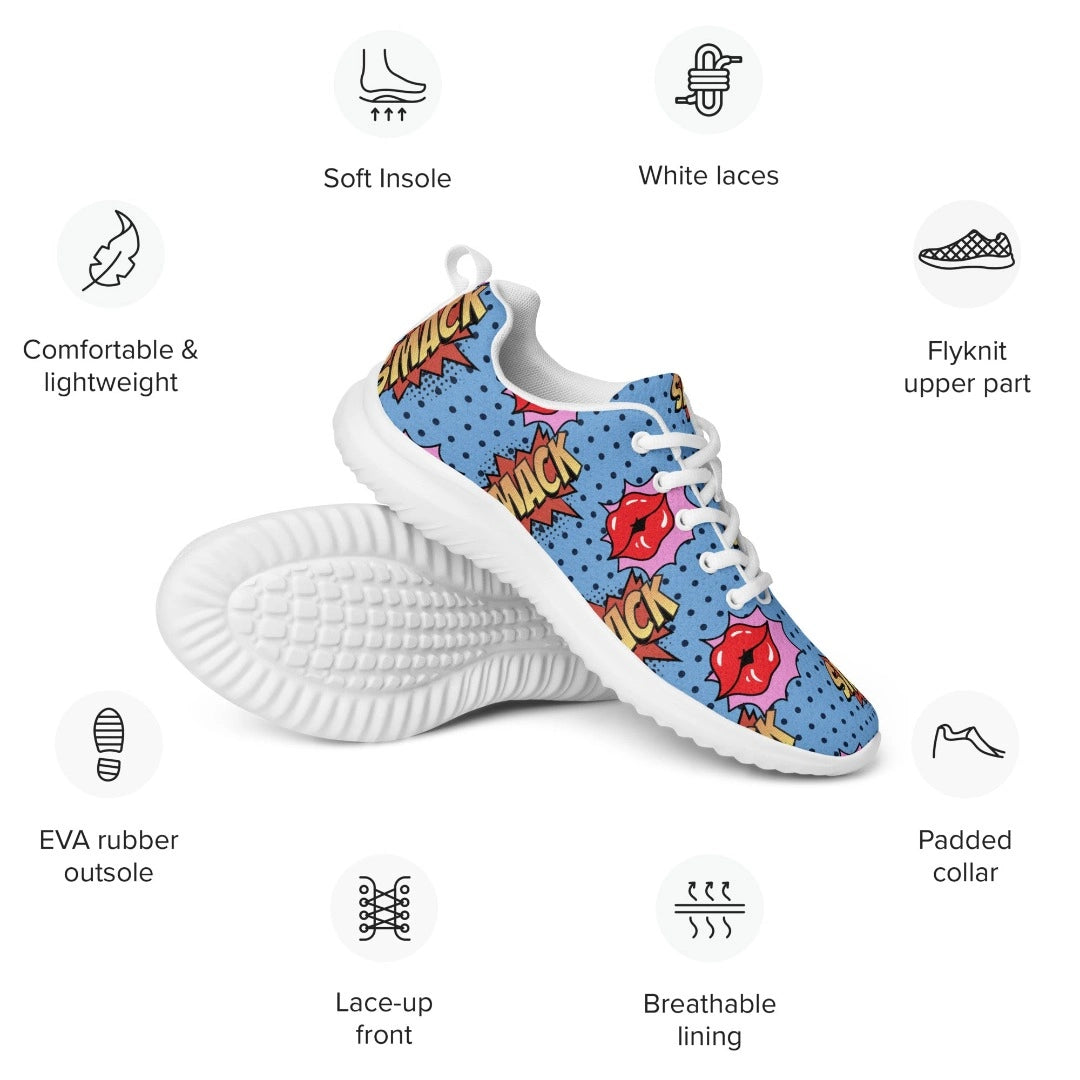 Kisses & Comic Smacks Women’s Athletic Shoes