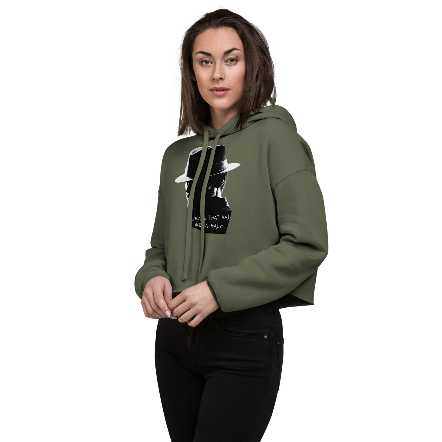 Lance Tyler™ "Hat Like A Halo" Women's Cropped Hoodie