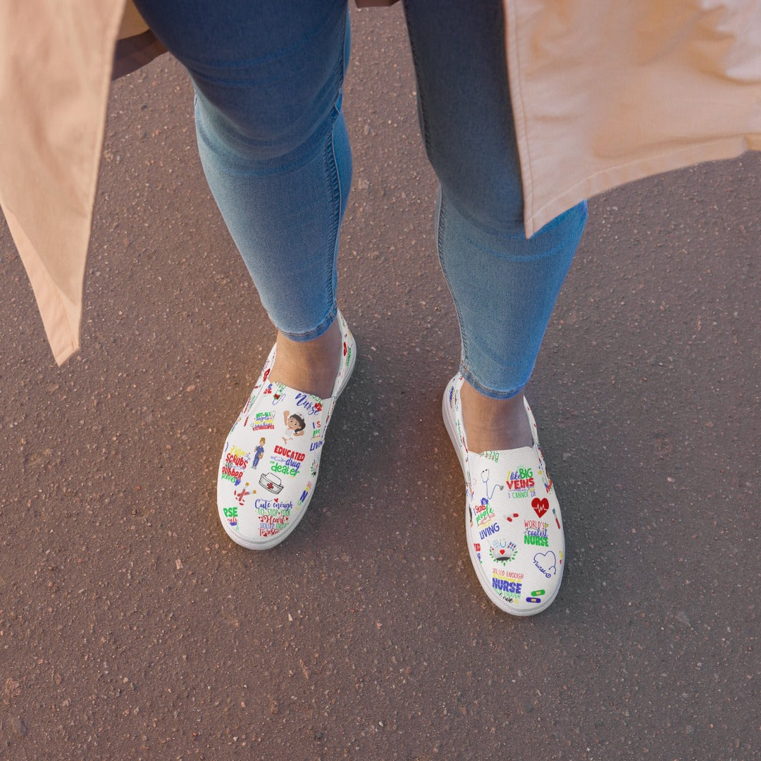 On The Go Nurse Women’s Slip-On Canvas Shoes