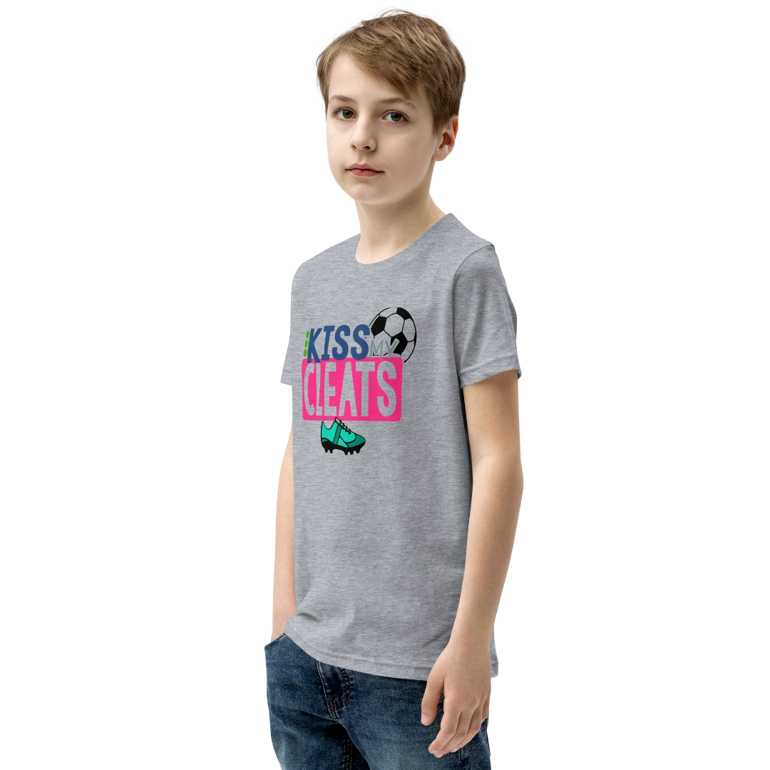 Kiss My Cleats Youth Short-Sleeve T-Shirt
