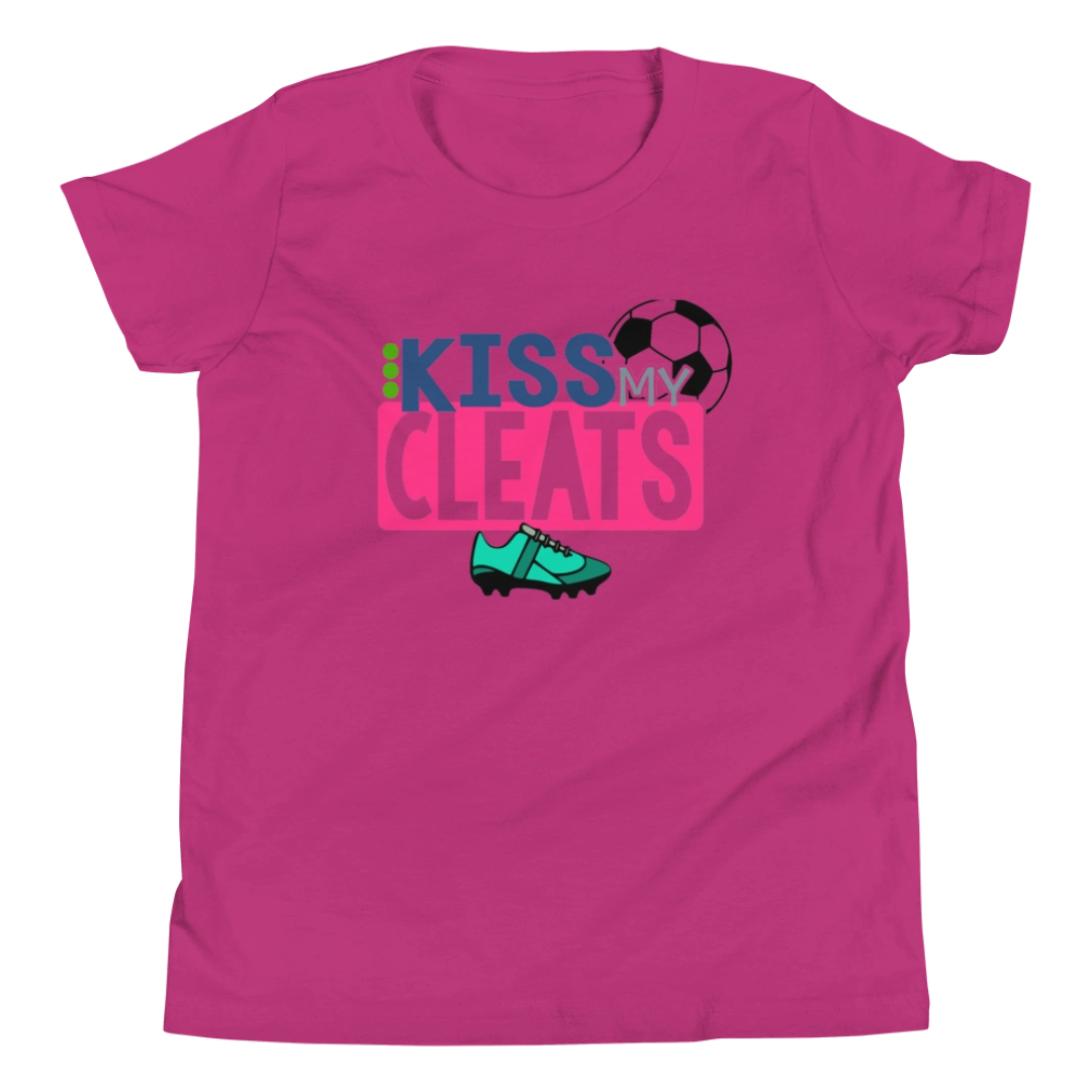 Kiss My Cleats Youth Short-Sleeve T-Shirt