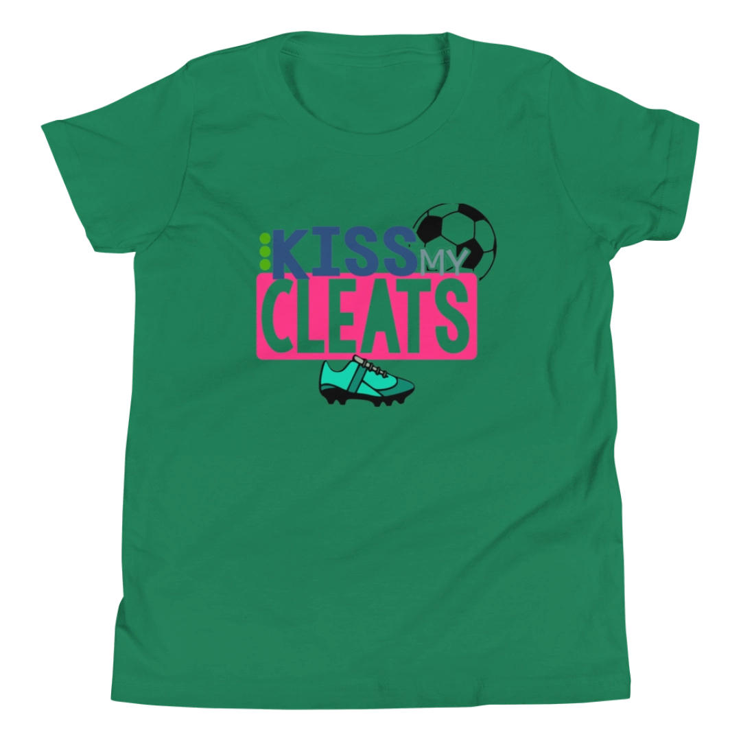Kiss My Cleats Youth Short-Sleeve T-Shirt