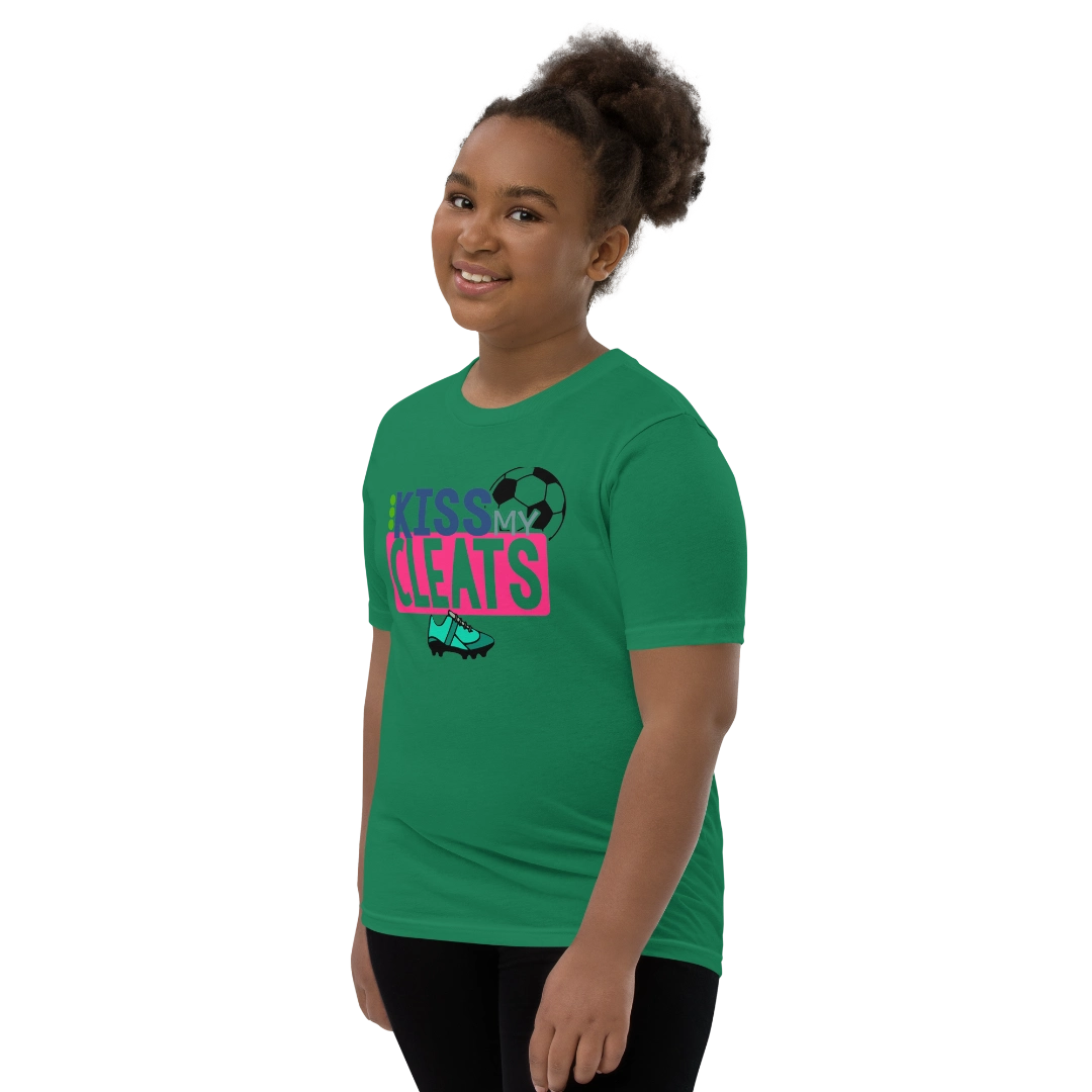 Kiss My Cleats Youth Short-Sleeve T-Shirt