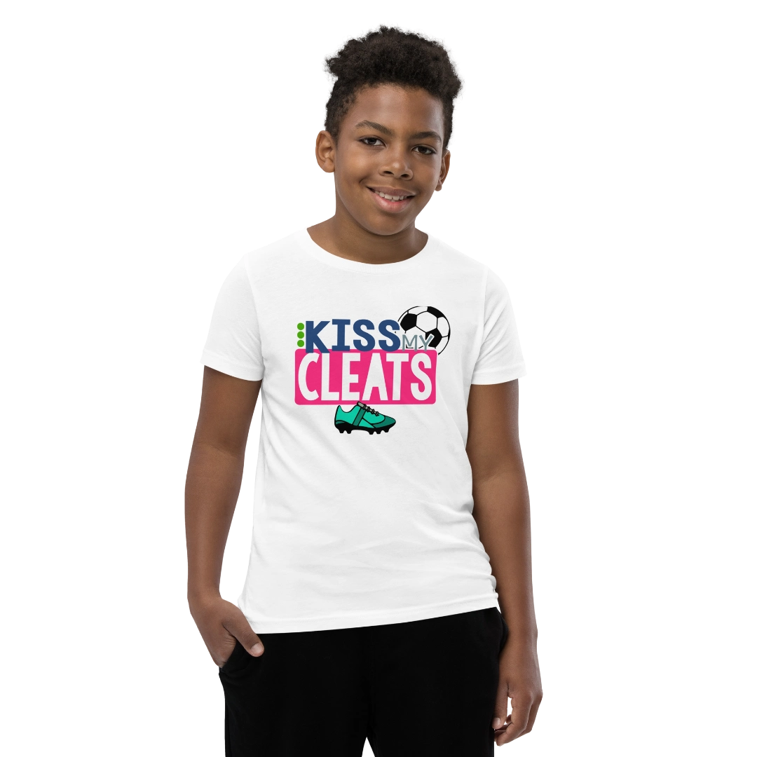 Kiss My Cleats Youth Short-Sleeve T-Shirt