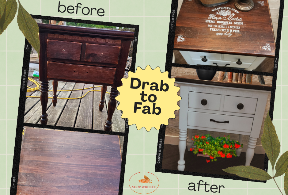 Crafting Charm: Transformation of an Ethan Allen 2-Drawer Table Into Flipped Furniture