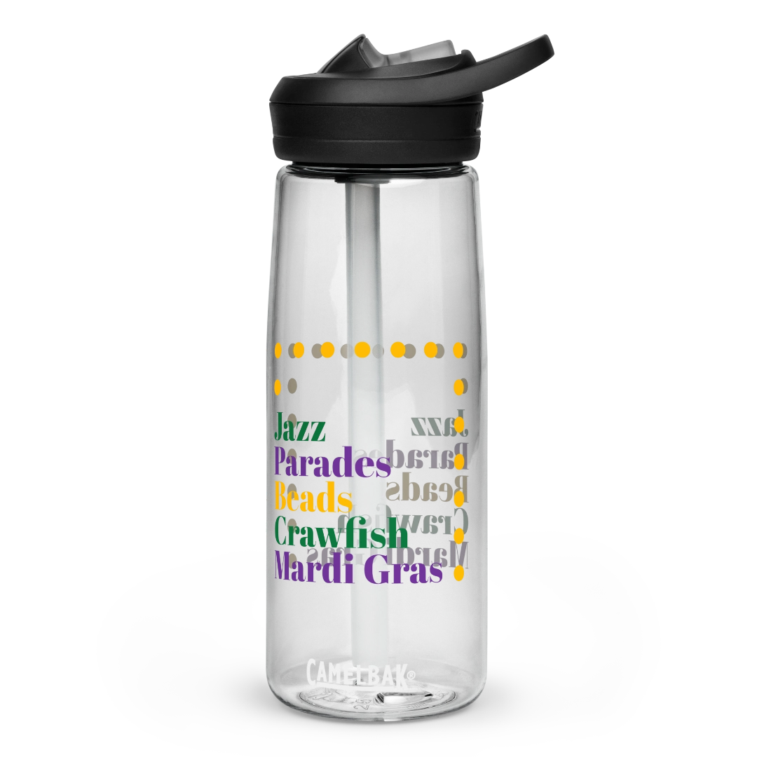 Mardi Gras Sports Water Bottle