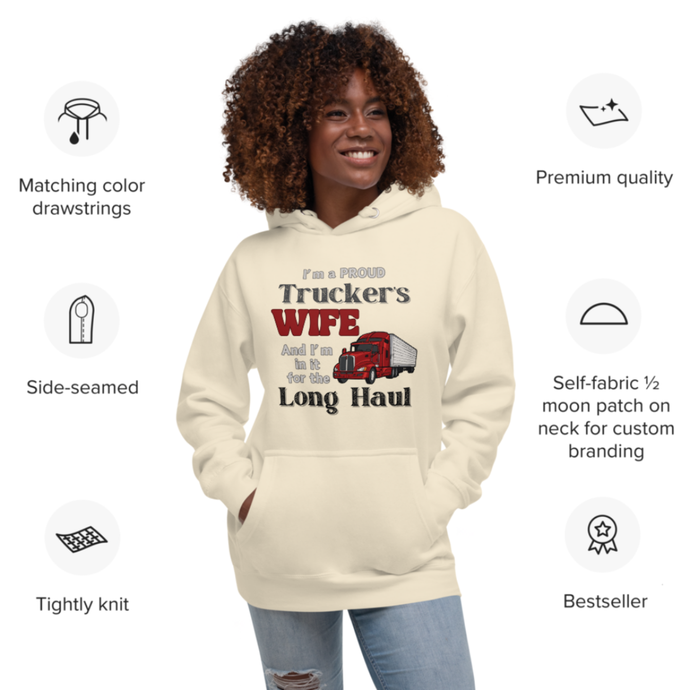 Trucker's Wife Unisex Hoodie