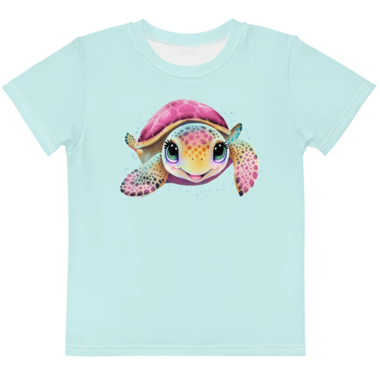 Adorable Turtle Kids Crew Neck T-Shirt