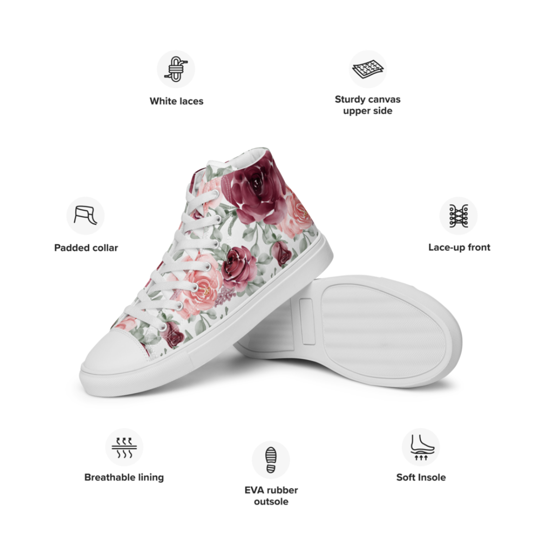 Blooming Women’s High Top Canvas Shoes