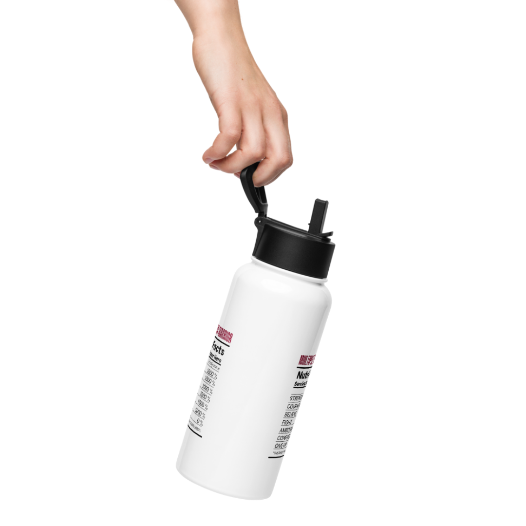 Hero Nutrition Stainless Steel Water Bottle With a Straw Lid