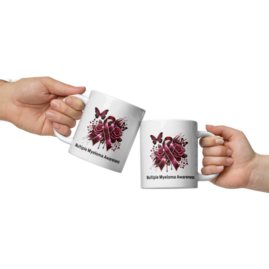 MM Bouquet White 20 oz Glossy Mug