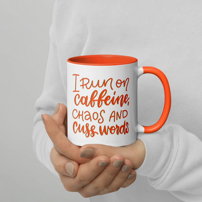 Caffeine, Chaos, and Cuss Words Mug